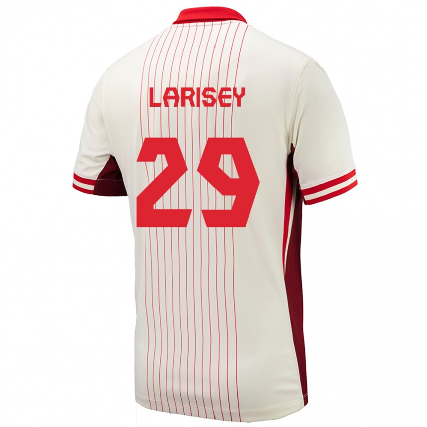 Niño Fútbol Camiseta Canadá Clarissa Larisey #29 Blanco 2ª Equipación 24-26 Argentina