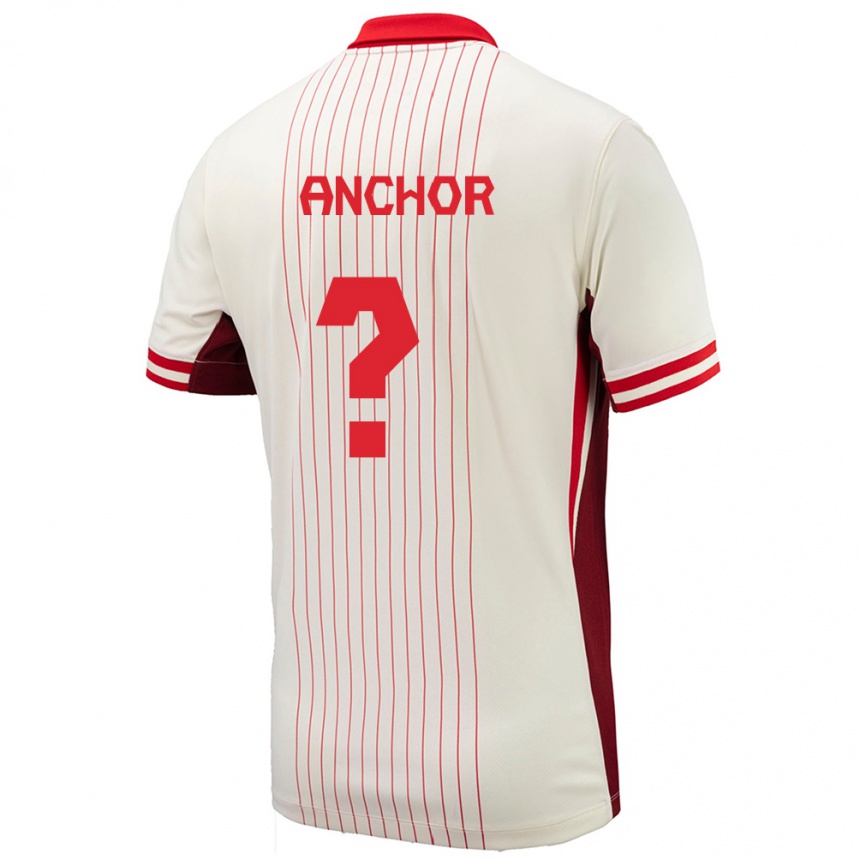 Niño Fútbol Camiseta Canadá Max Anchor #0 Blanco 2ª Equipación 24-26 Argentina