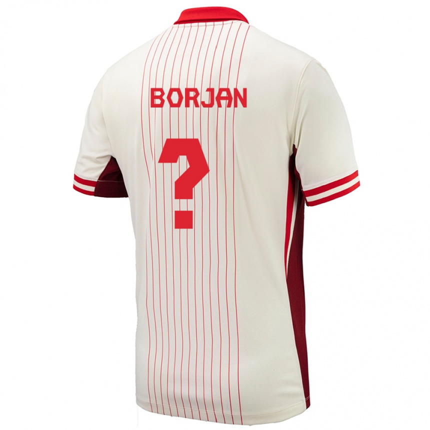 Niño Fútbol Camiseta Canadá Nikola Borjan #0 Blanco 2ª Equipación 24-26 Argentina