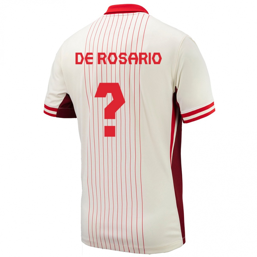 Niño Fútbol Camiseta Canadá Adisa De Rosario #0 Blanco 2ª Equipación 24-26 Argentina