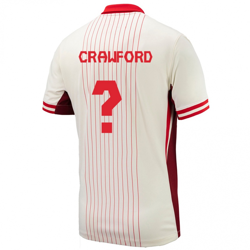 Niño Fútbol Camiseta Canadá Tyler Crawford #0 Blanco 2ª Equipación 24-26 Argentina