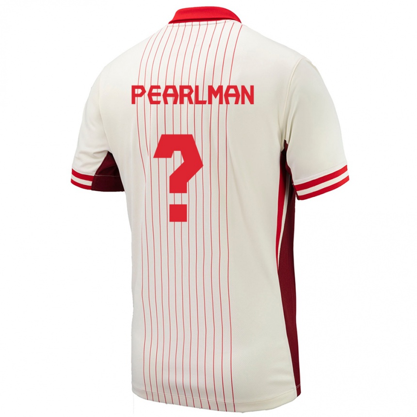 Niño Fútbol Camiseta Canadá Adam Pearlman #0 Blanco 2ª Equipación 24-26 Argentina