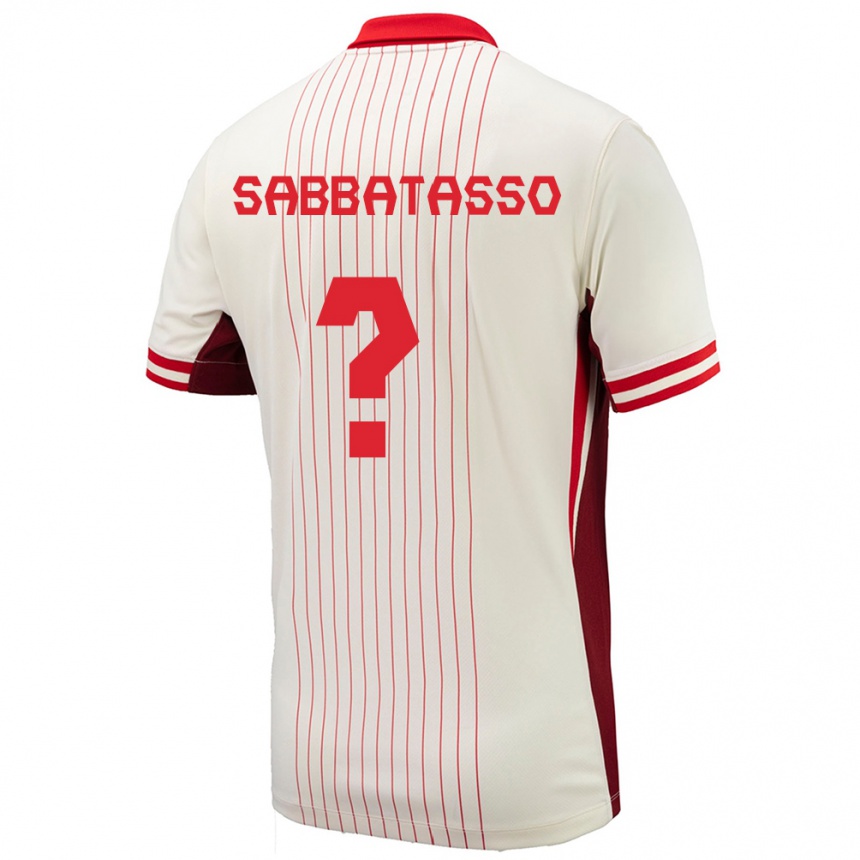 Niño Fútbol Camiseta Canadá Jeronimo Sabbatasso #0 Blanco 2ª Equipación 24-26 Argentina