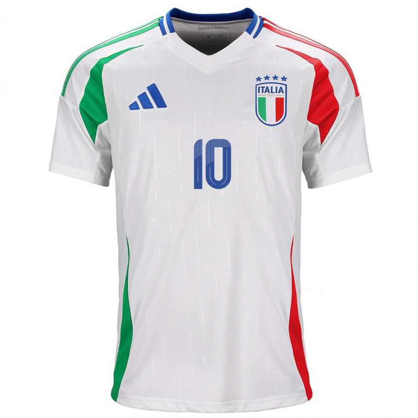 Niño Fútbol Camiseta Italia Cristiana Girelli #10 Blanco 2ª Equipación 24-26 Argentina