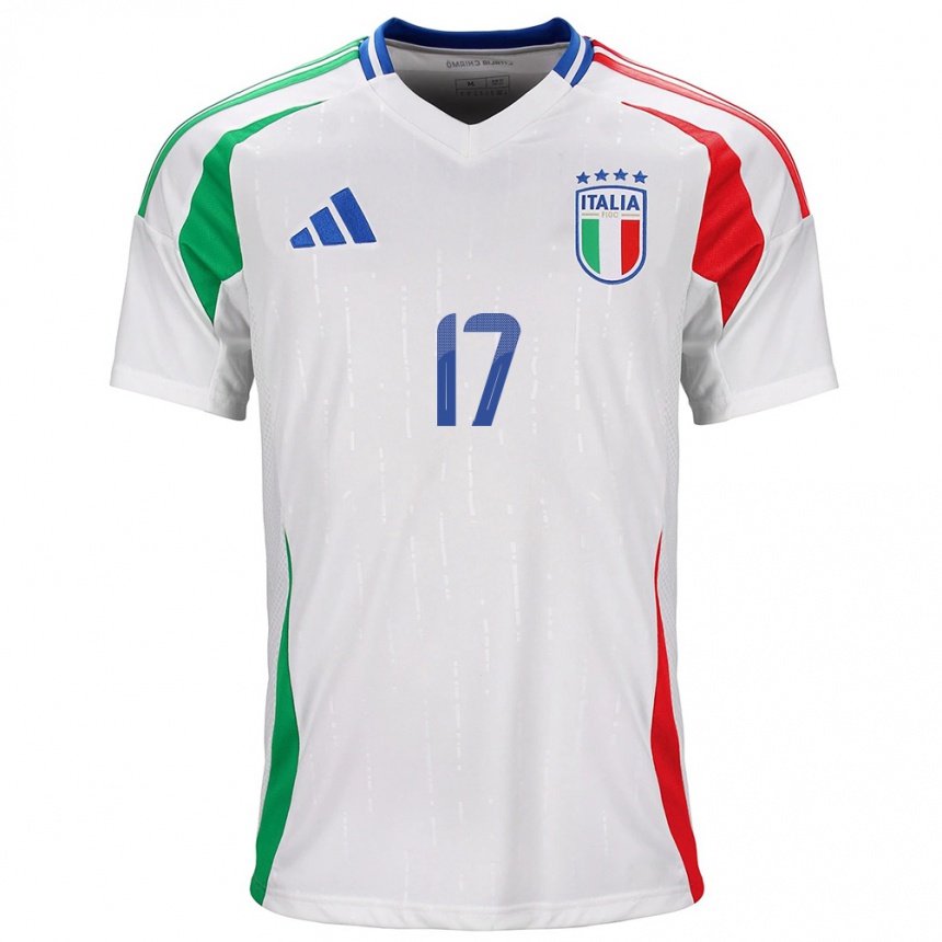 Niño Fútbol Camiseta Italia Aaron Ciammaglichella #17 Blanco 2ª Equipación 24-26 Argentina