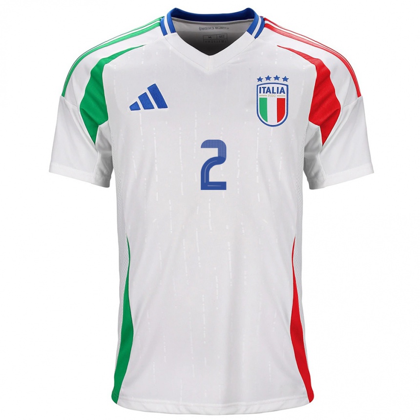 Niño Fútbol Camiseta Italia Emma Severini #2 Blanco 2ª Equipación 24-26 Argentina