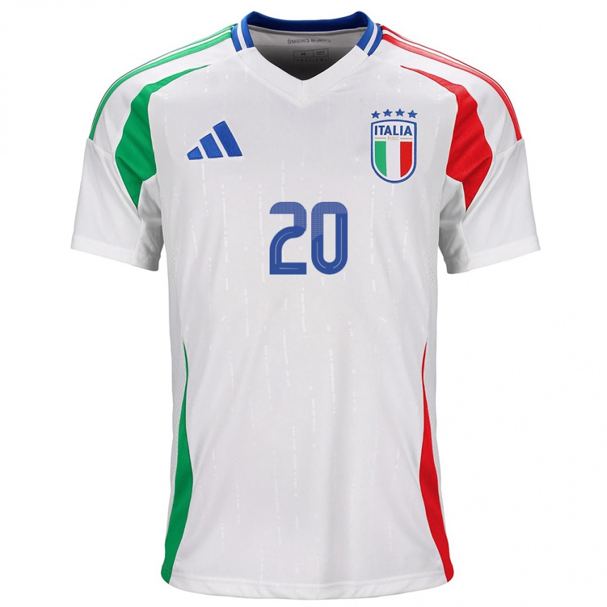 Niño Fútbol Camiseta Italia Giada Greggi #20 Blanco 2ª Equipación 24-26 Argentina