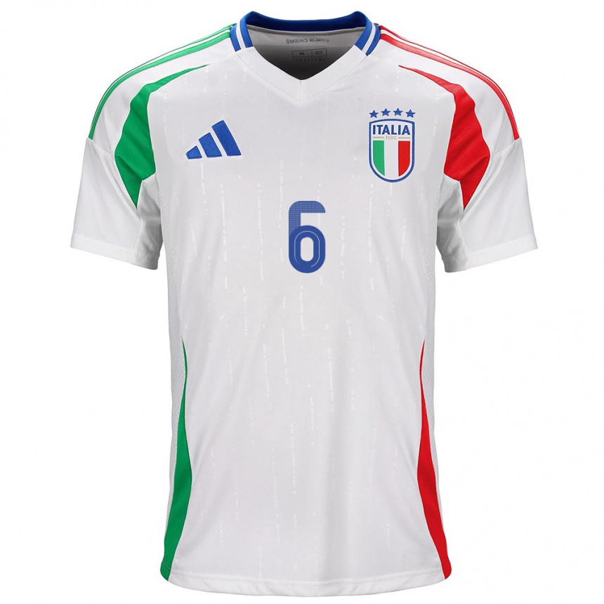 Niño Fútbol Camiseta Italia Federico Gatti #6 Blanco 2ª Equipación 24-26 Argentina