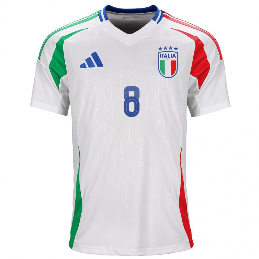 Niño Fútbol Camiseta Italia Christian Comotto #8 Blanco 2ª Equipación 24-26 Argentina