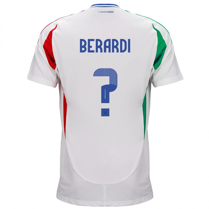 Niño Fútbol Camiseta Italia Domenico Berardi #0 Blanco 2ª Equipación 24-26 Argentina