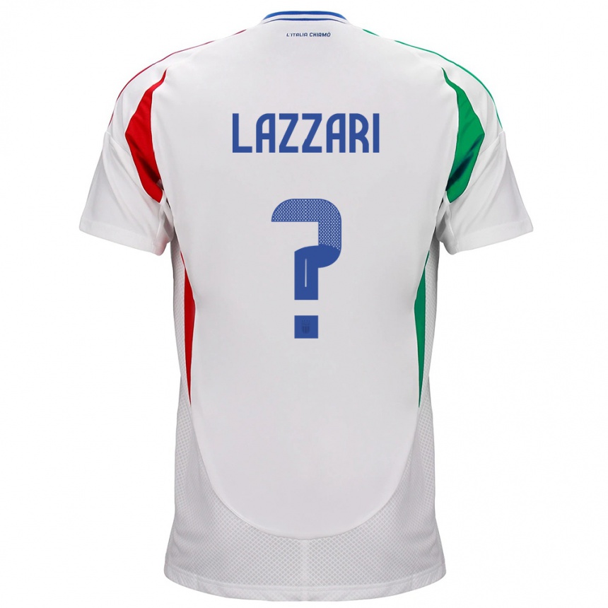 Niño Fútbol Camiseta Italia Manuel Lazzari #0 Blanco 2ª Equipación 24-26 Argentina