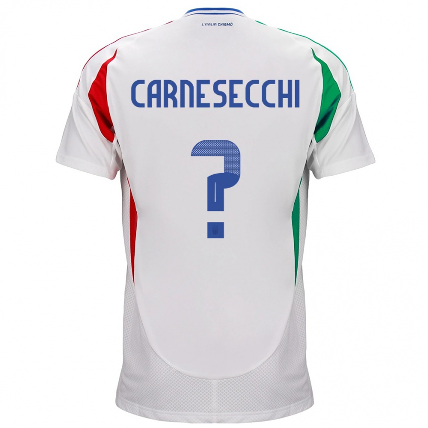 Niño Fútbol Camiseta Italia Marco Carnesecchi #0 Blanco 2ª Equipación 24-26 Argentina