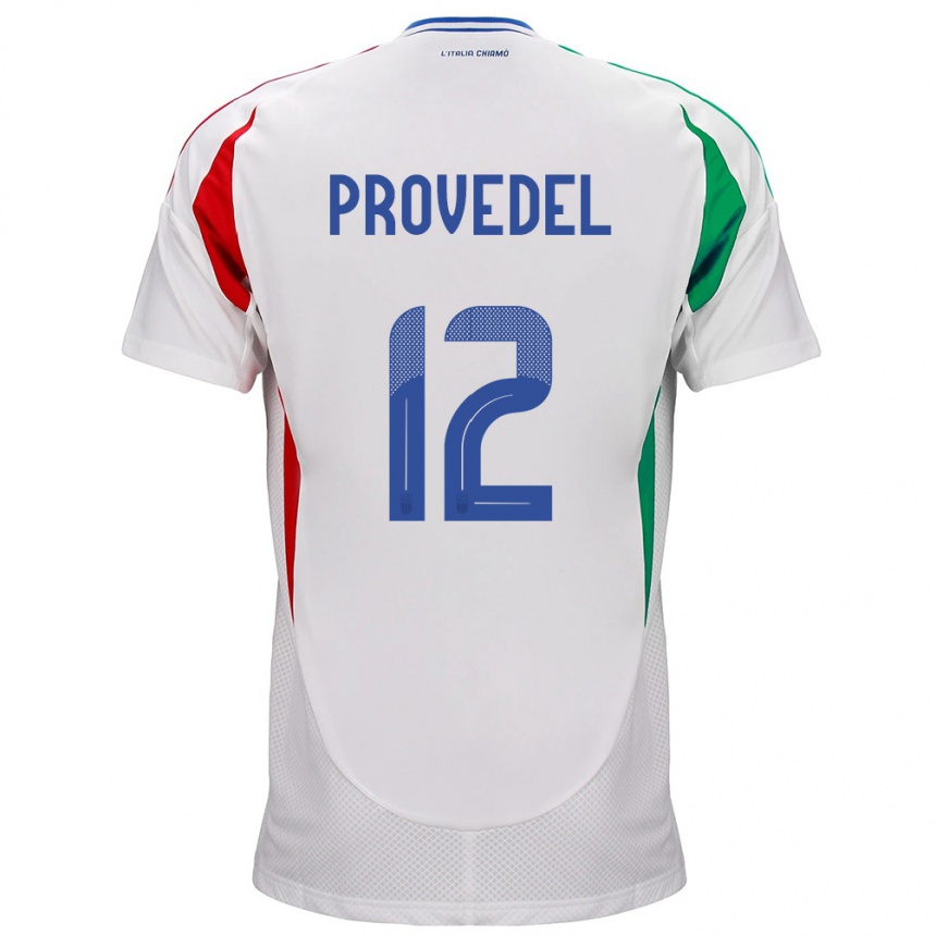 Niño Fútbol Camiseta Italia Ivan Provedel #12 Blanco 2ª Equipación 24-26 Argentina