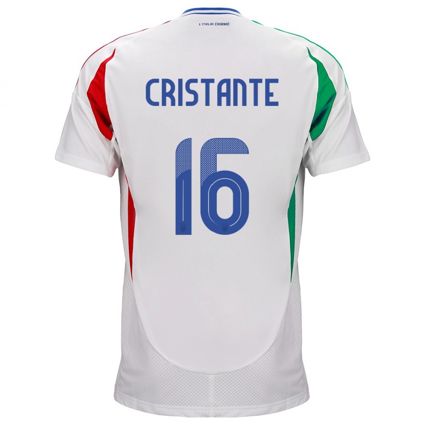 Niño Fútbol Camiseta Italia Bryan Cristante #16 Blanco 2ª Equipación 24-26 Argentina