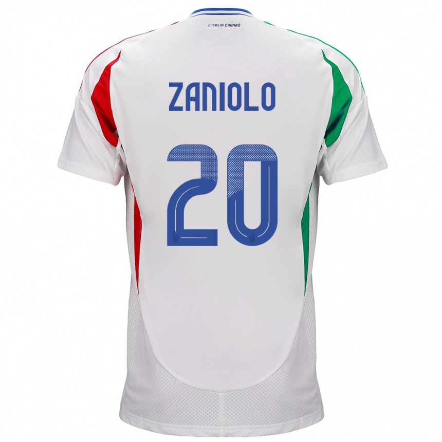 Niño Fútbol Camiseta Italia Nicolò Zaniolo #20 Blanco 2ª Equipación 24-26 Argentina