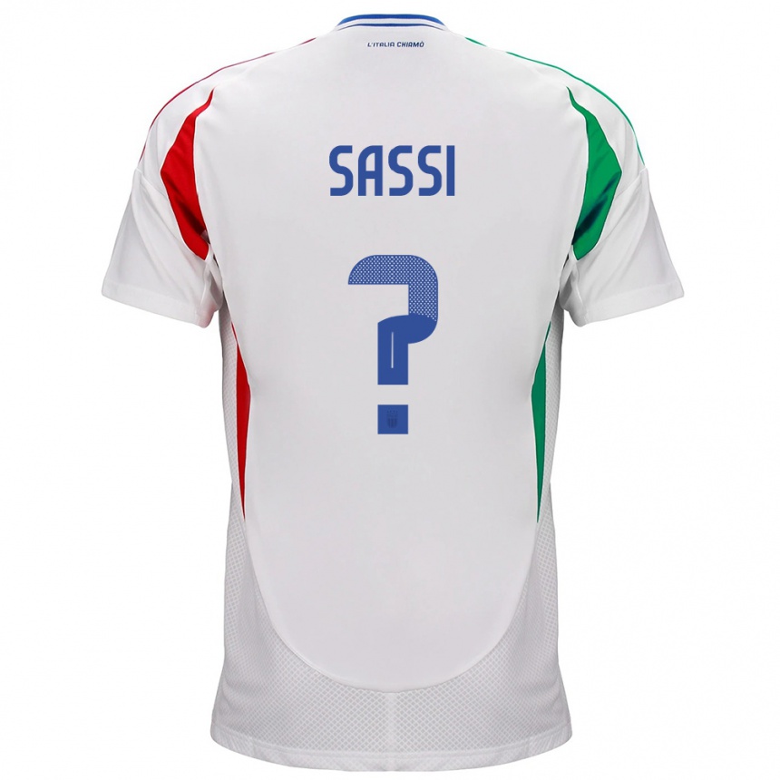 Niño Fútbol Camiseta Italia Jacopo Sassi #0 Blanco 2ª Equipación 24-26 Argentina