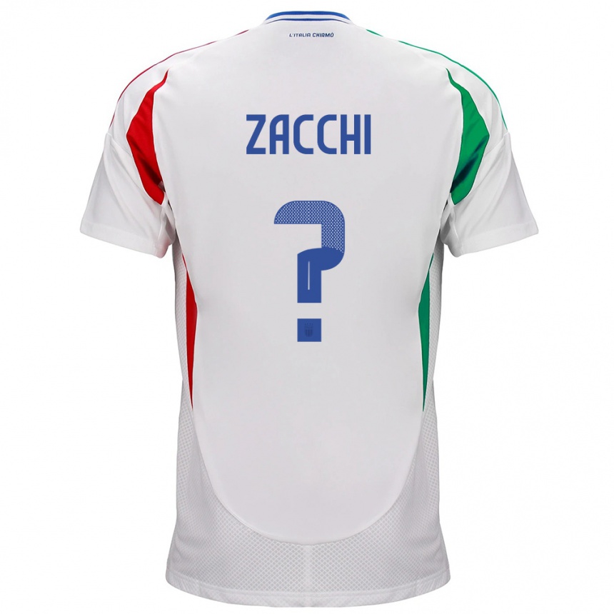 Niño Fútbol Camiseta Italia Gioele Zacchi #0 Blanco 2ª Equipación 24-26 Argentina