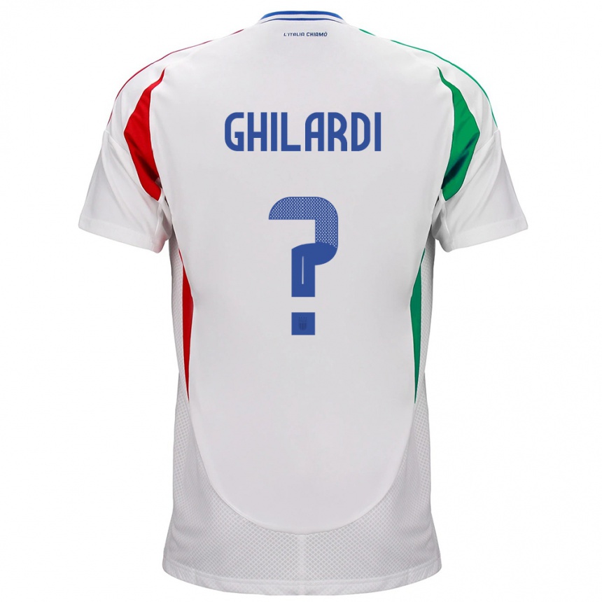 Niño Fútbol Camiseta Italia Daniele Ghilardi #0 Blanco 2ª Equipación 24-26 Argentina