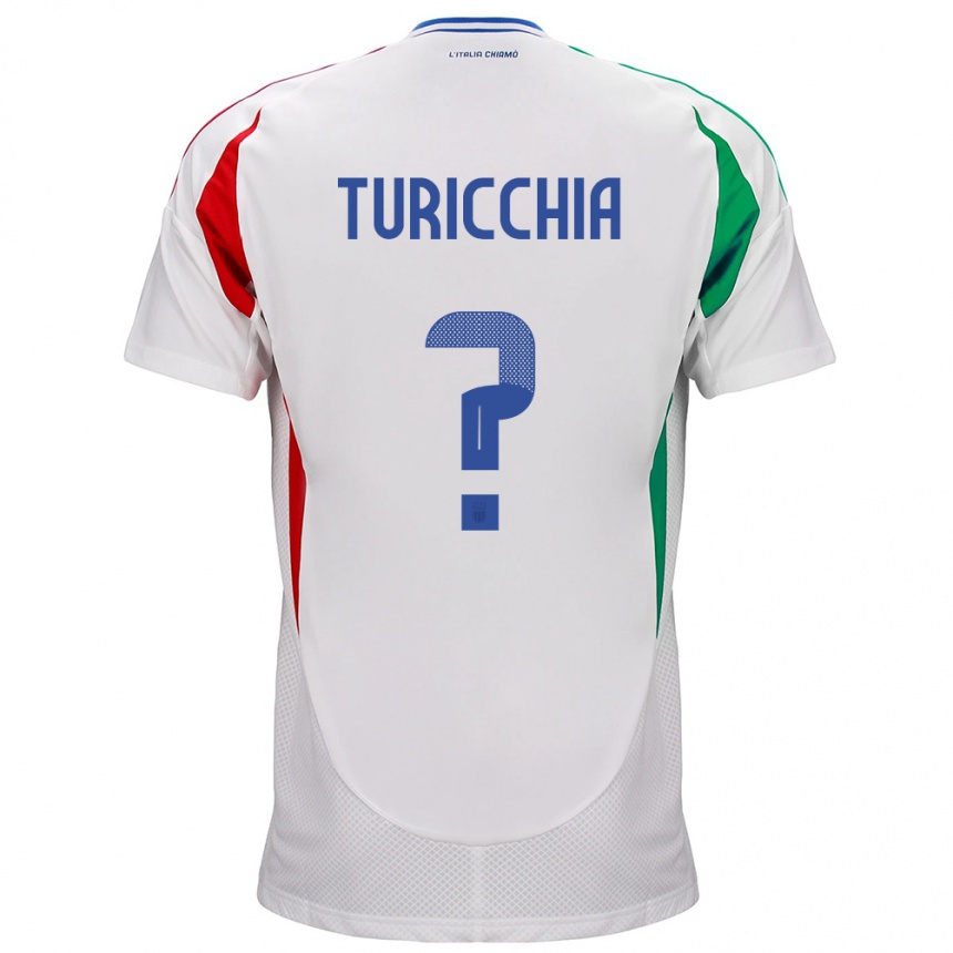 Niño Fútbol Camiseta Italia Riccardo Turicchia #0 Blanco 2ª Equipación 24-26 Argentina