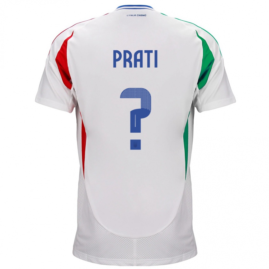 Niño Fútbol Camiseta Italia Matteo Prati #0 Blanco 2ª Equipación 24-26 Argentina