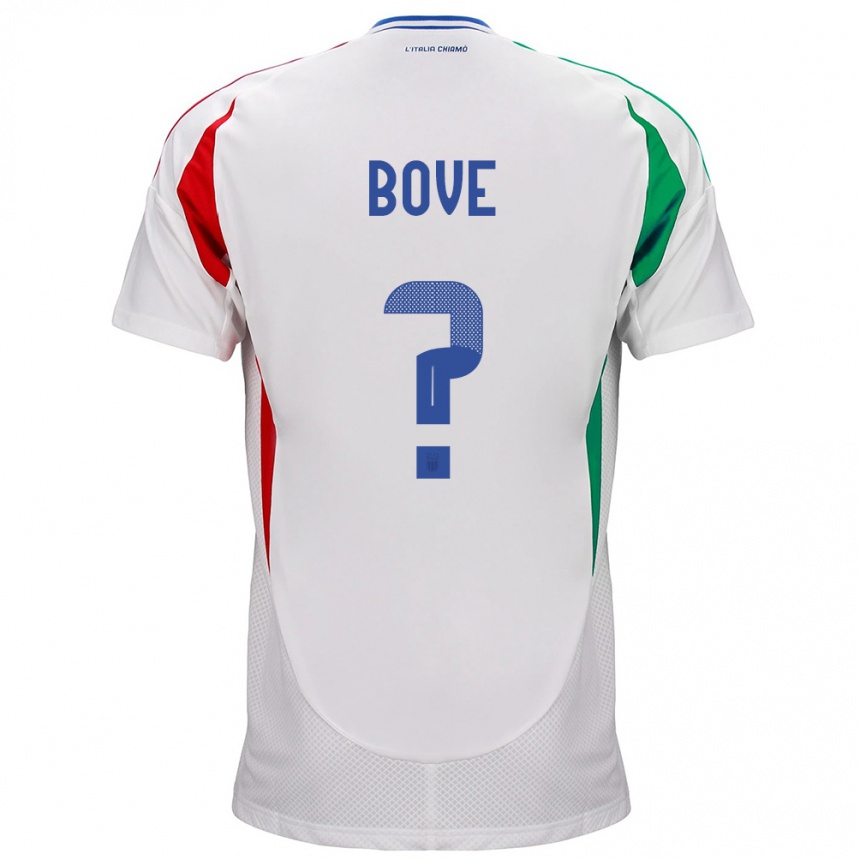 Niño Fútbol Camiseta Italia Edoardo Bove #0 Blanco 2ª Equipación 24-26 Argentina