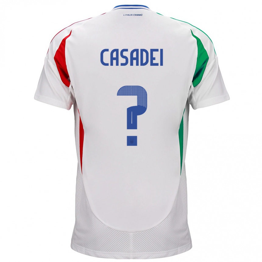 Niño Fútbol Camiseta Italia Cesare Casadei #0 Blanco 2ª Equipación 24-26 Argentina