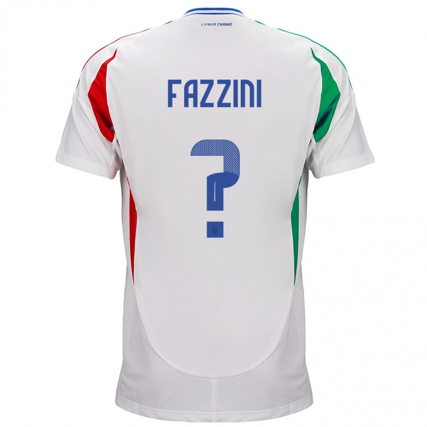 Niño Fútbol Camiseta Italia Jacopo Fazzini #0 Blanco 2ª Equipación 24-26 Argentina