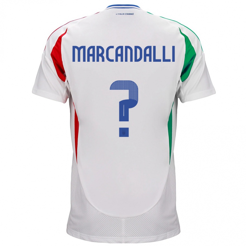 Niño Fútbol Camiseta Italia Alessandro Marcandalli #0 Blanco 2ª Equipación 24-26 Argentina