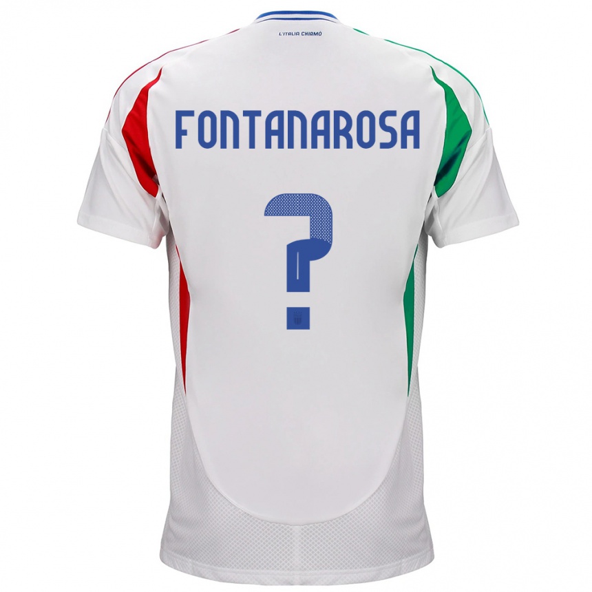 Niño Fútbol Camiseta Italia Alessandro Fontanarosa #0 Blanco 2ª Equipación 24-26 Argentina