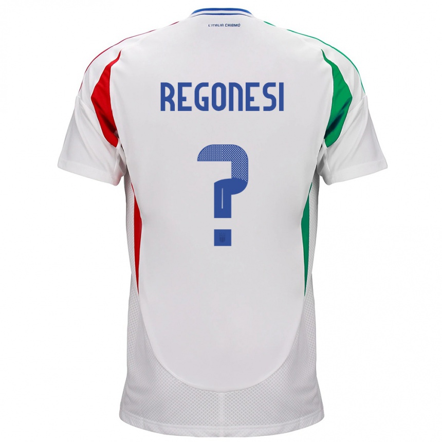 Niño Fútbol Camiseta Italia Iacopo Regonesi #0 Blanco 2ª Equipación 24-26 Argentina