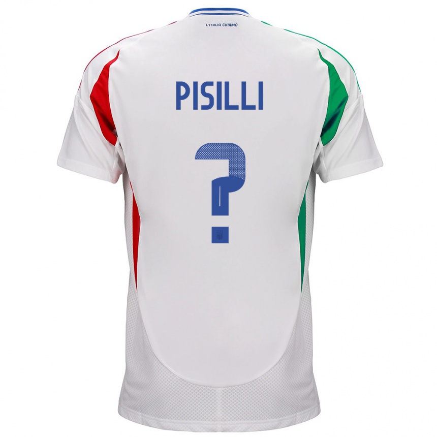 Niño Fútbol Camiseta Italia Niccolò Pisilli #0 Blanco 2ª Equipación 24-26 Argentina