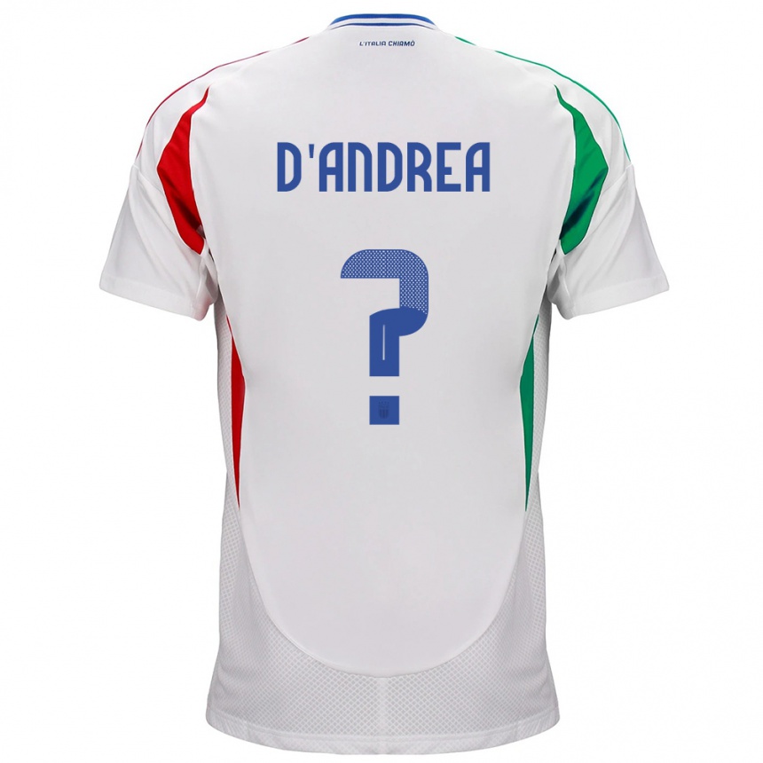 Niño Fútbol Camiseta Italia Luca D'andrea #0 Blanco 2ª Equipación 24-26 Argentina