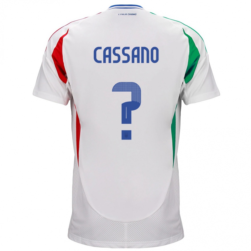 Niño Fútbol Camiseta Italia Claudio Cassano #0 Blanco 2ª Equipación 24-26 Argentina