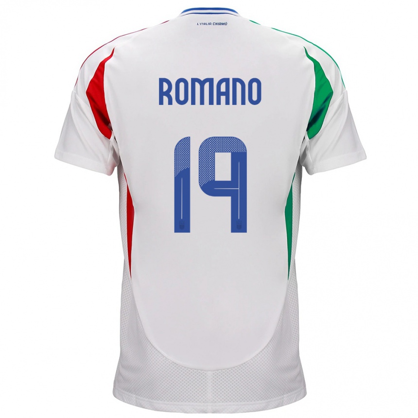 Niño Fútbol Camiseta Italia Marco Romano #19 Blanco 2ª Equipación 24-26 Argentina