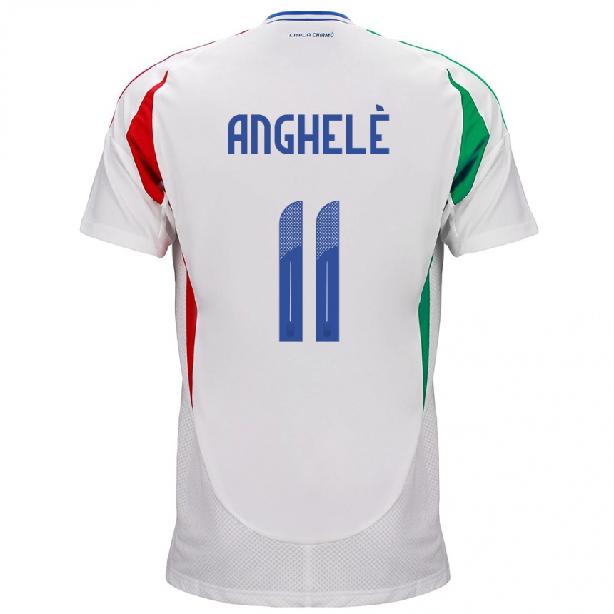 Niño Fútbol Camiseta Italia Lorenzo Anghelè #11 Blanco 2ª Equipación 24-26 Argentina