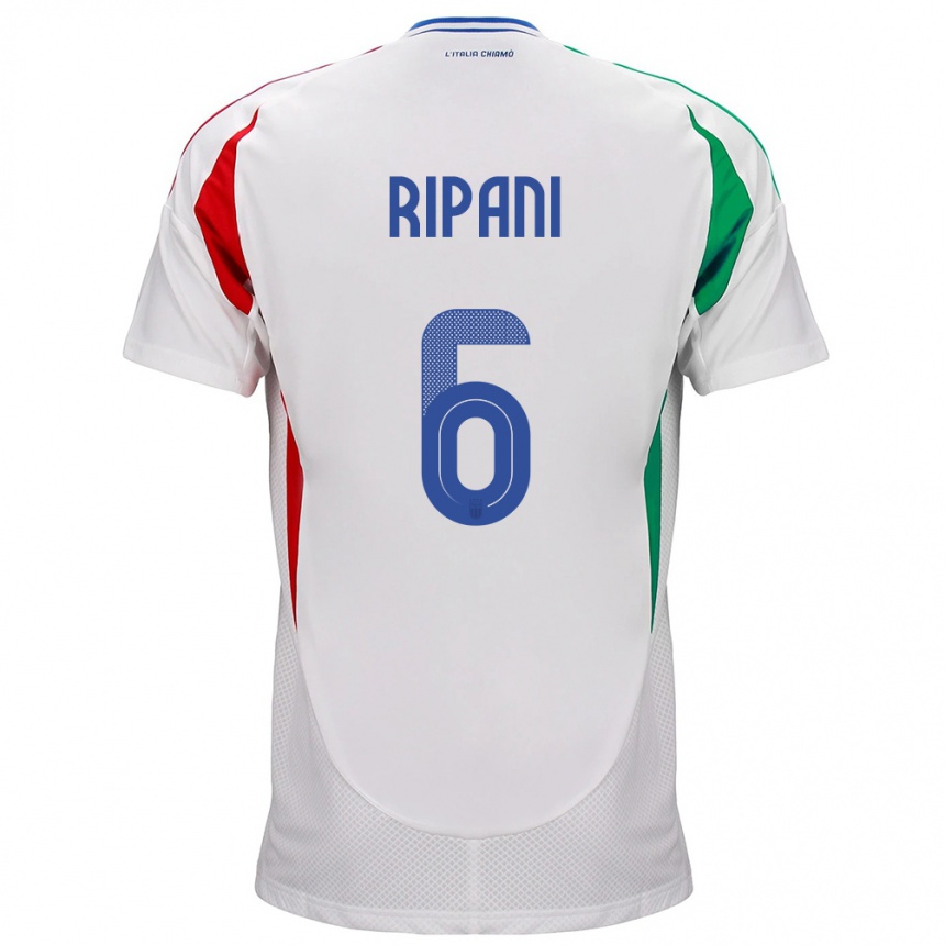 Niño Fútbol Camiseta Italia Diego Ripani #6 Blanco 2ª Equipación 24-26 Argentina