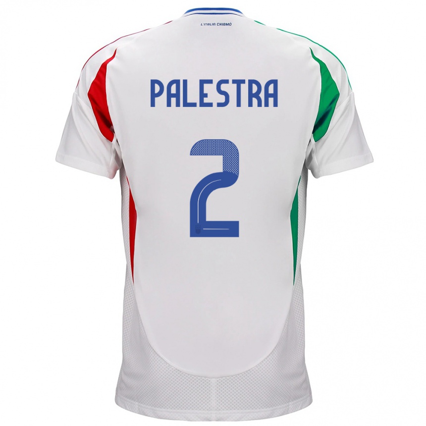 Niño Fútbol Camiseta Italia Marco Palestra #2 Blanco 2ª Equipación 24-26 Argentina