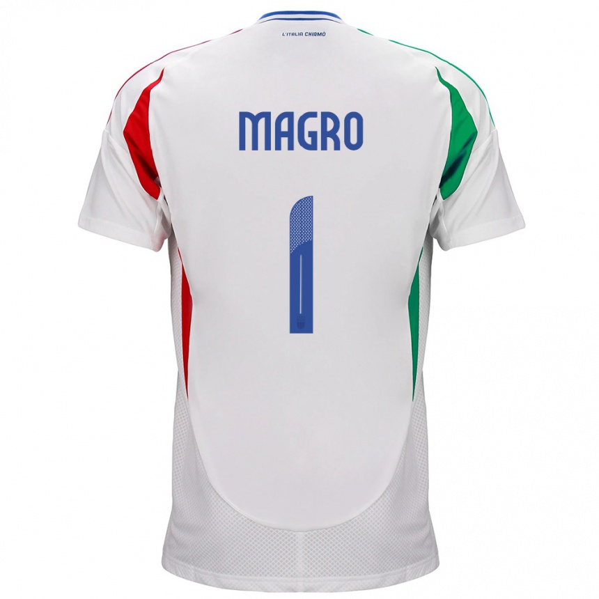 Niño Fútbol Camiseta Italia Federico Magro #1 Blanco 2ª Equipación 24-26 Argentina