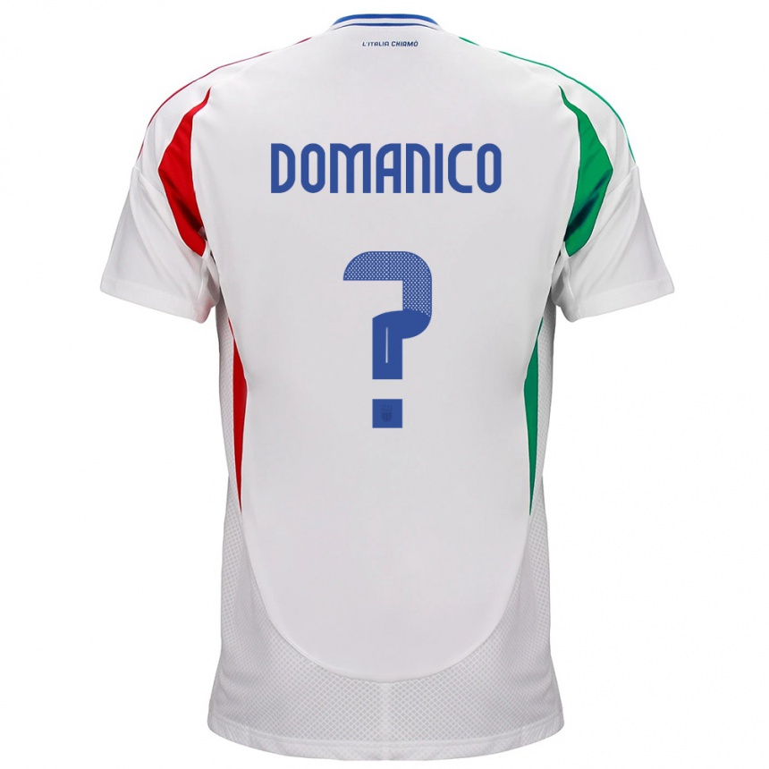 Niño Fútbol Camiseta Italia Saverio Domanico #0 Blanco 2ª Equipación 24-26 Argentina