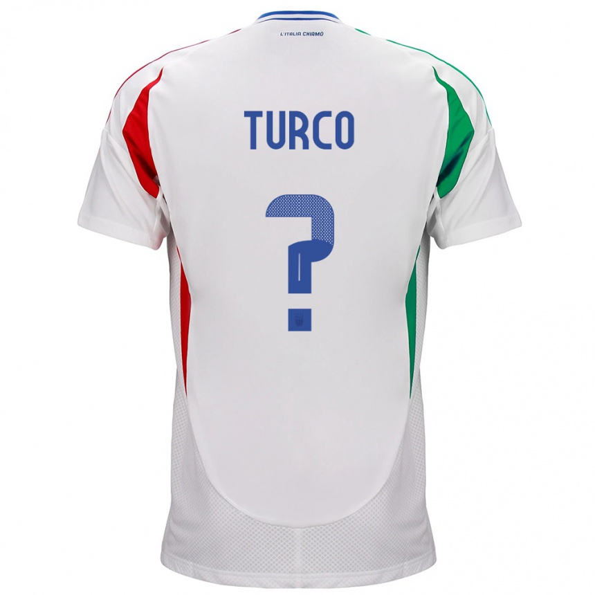 Niño Fútbol Camiseta Italia Stefano Turco #0 Blanco 2ª Equipación 24-26 Argentina