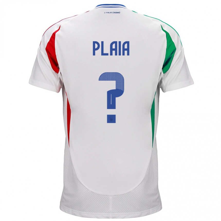 Niño Fútbol Camiseta Italia Matteo Plaia #0 Blanco 2ª Equipación 24-26 Argentina