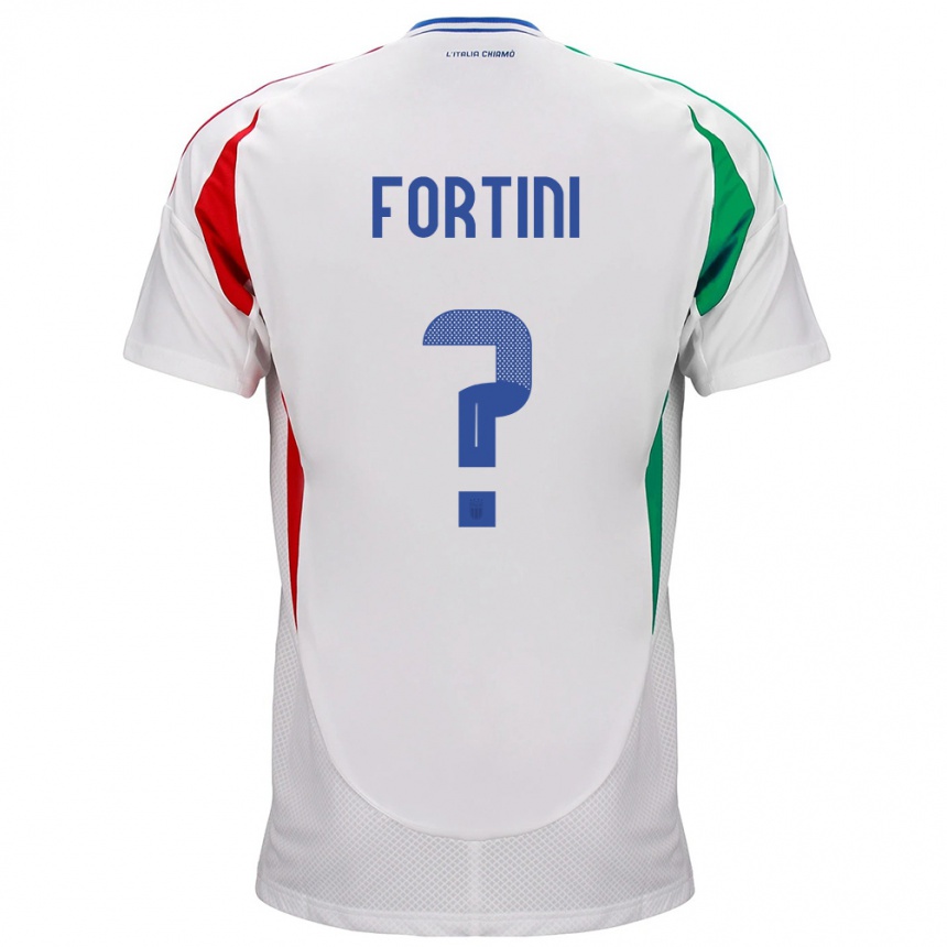 Niño Fútbol Camiseta Italia Niccolò Fortini #0 Blanco 2ª Equipación 24-26 Argentina