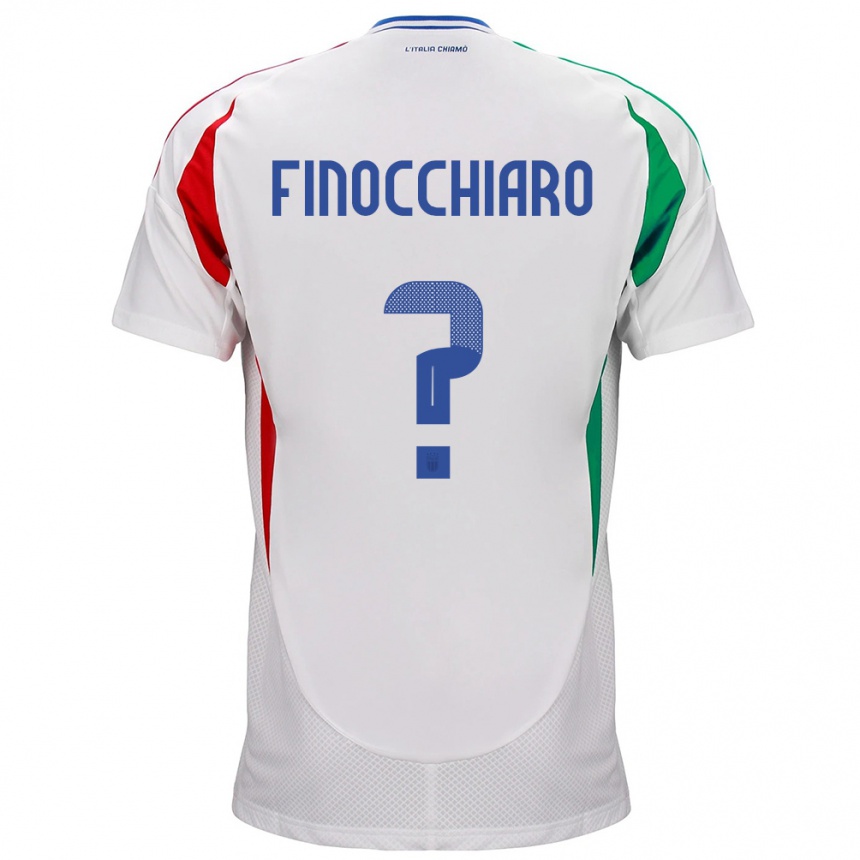 Niño Fútbol Camiseta Italia Gabriele Finocchiaro #0 Blanco 2ª Equipación 24-26 Argentina