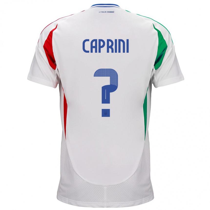 Niño Fútbol Camiseta Italia Maat Daniel Caprini #0 Blanco 2ª Equipación 24-26 Argentina