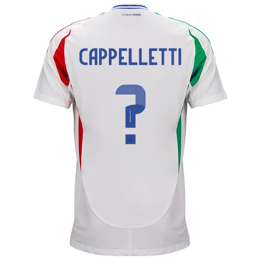 Niño Fútbol Camiseta Italia Mattia Cappelletti #0 Blanco 2ª Equipación 24-26 Argentina