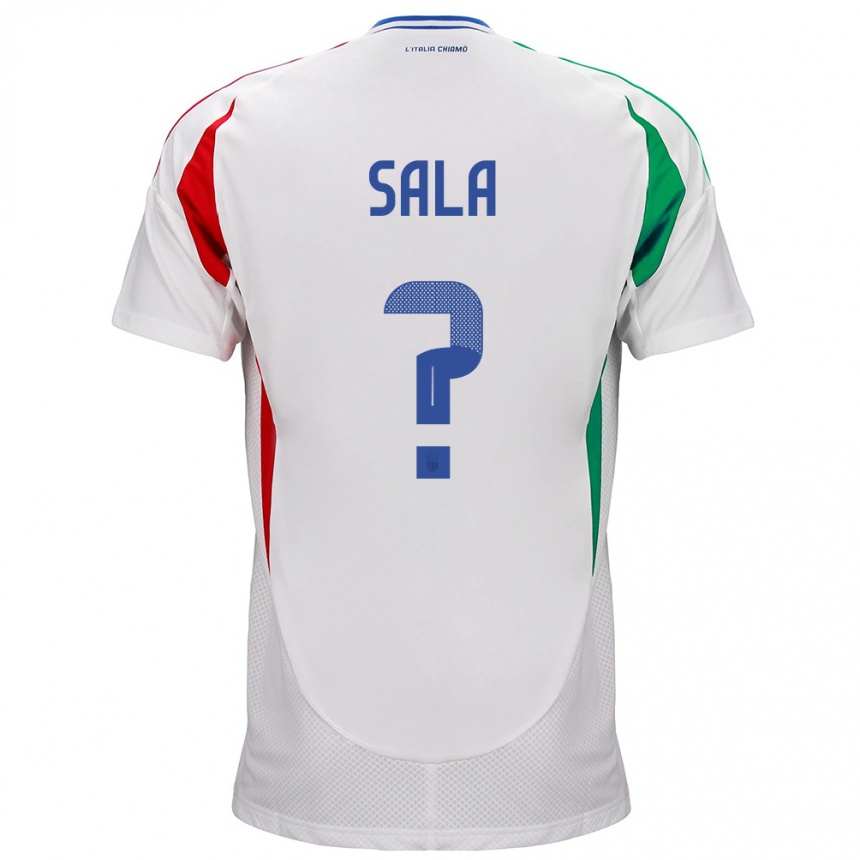 Niño Fútbol Camiseta Italia Emanuele Sala #0 Blanco 2ª Equipación 24-26 Argentina