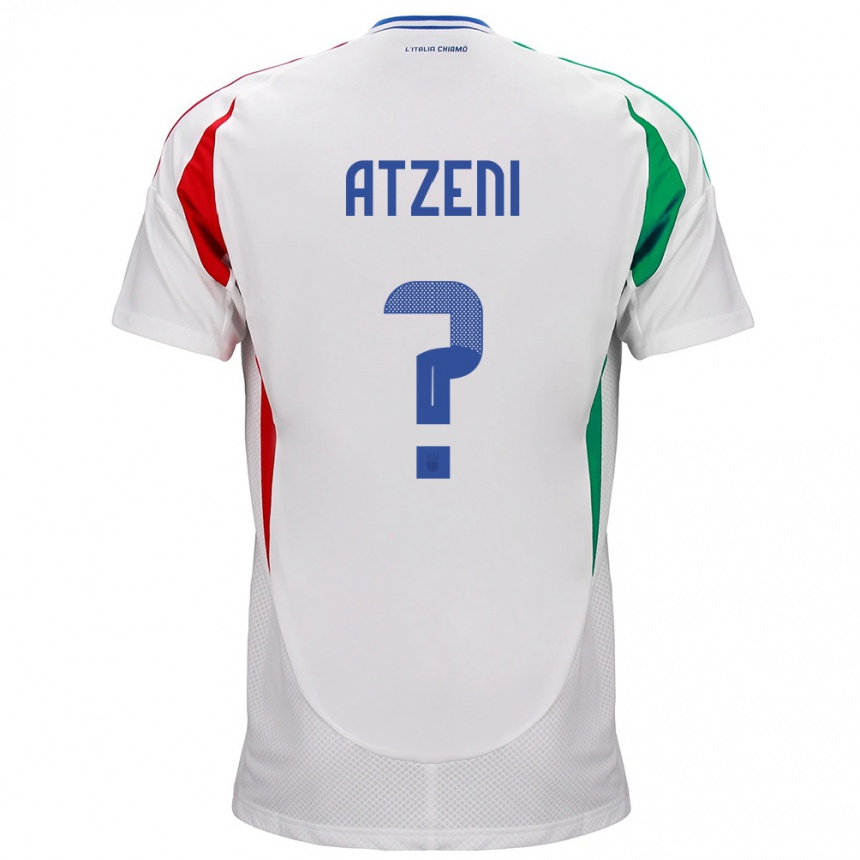 Niño Fútbol Camiseta Italia Davide Atzeni #0 Blanco 2ª Equipación 24-26 Argentina