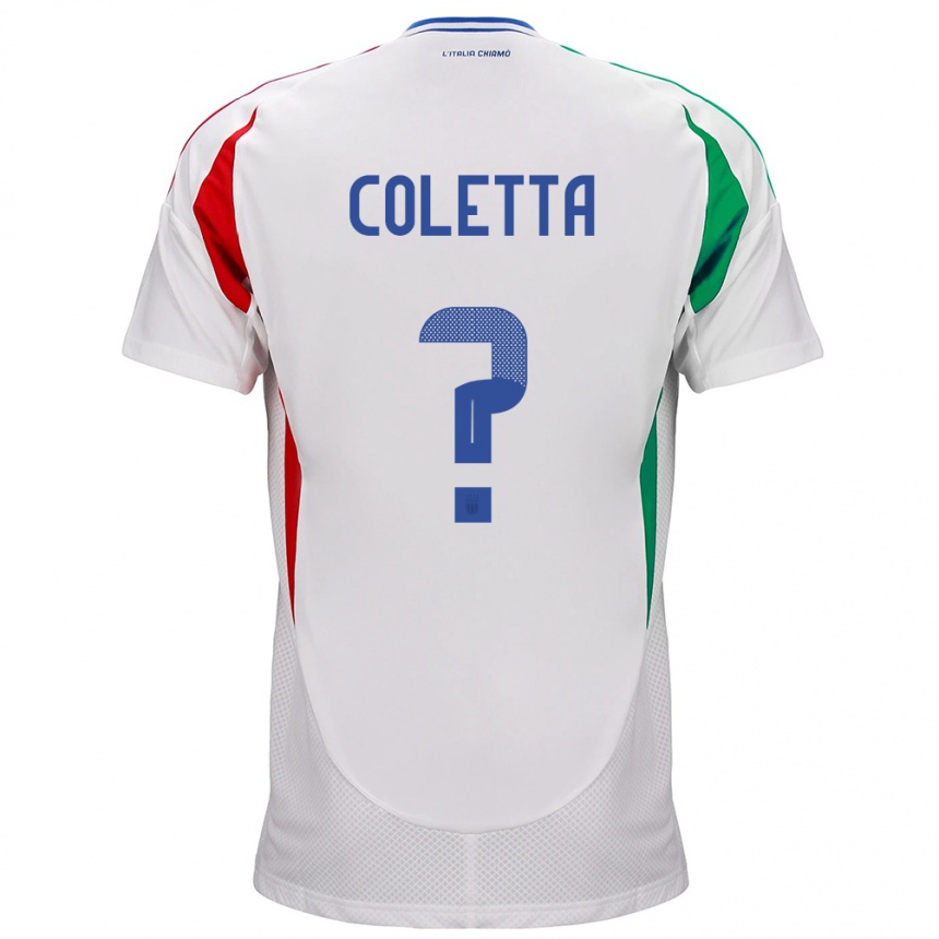 Niño Fútbol Camiseta Italia Federico Coletta #0 Blanco 2ª Equipación 24-26 Argentina