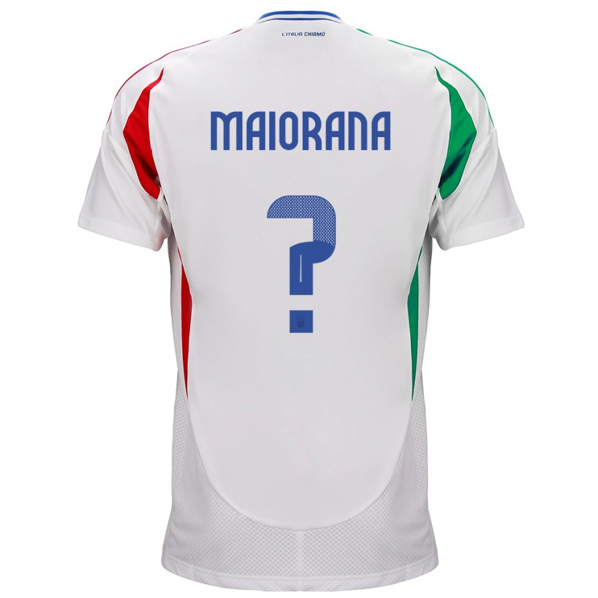 Niño Fútbol Camiseta Italia Stefano Maiorana #0 Blanco 2ª Equipación 24-26 Argentina