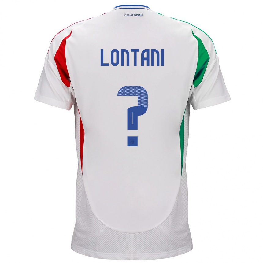 Niño Fútbol Camiseta Italia Simone Lontani #0 Blanco 2ª Equipación 24-26 Argentina